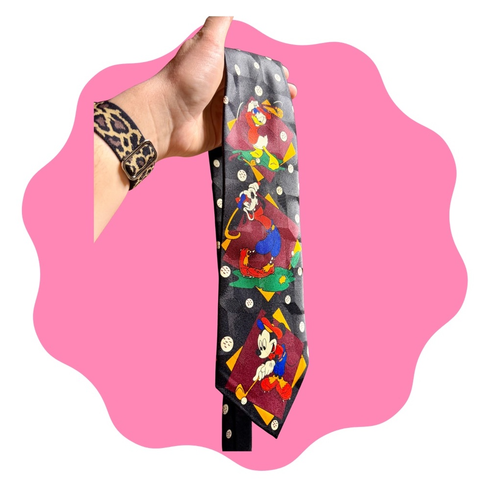 Disney Character Patterned Tie - Gray and Red